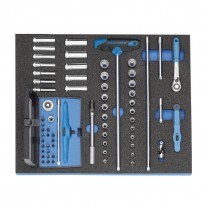 GEDORE Socket set 1/4" in 2/4 CT tool module, 67 pcs (2016478), 2005 CT2-D 20