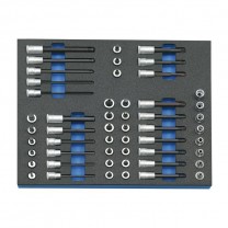 GEDORE Socket set 3/8" in 2/4 CT tool module, 52 pcs (2016508), 2005 CT2-TX 30