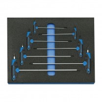 GEDORE Hexagon Allen key set in 2/4 CT tool module, 7 pcs (2016567), 2005 CT2-2143 KTX