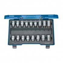 GEDORE Screwdriver bit socket set 1/2" 17 pcs TORX (6129520), ITX 19 TX-017
