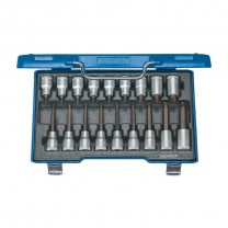 GEDORE Screwdriver bit socket set 1/2" 18 pcs TORX T20-60 (6138510), ITX 19 LKP