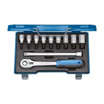 GEDORE Screwdriver bit socket set 1/2" 11 pcs in-hex 5-17 mm (6156920), IN 19 Q