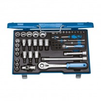 GEDORE Socket set 1/4"+1/2" 50 pcs 4-30 mm (6157490), 19 V20U-10