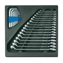 GEDORE Combination spanner set in 2/3 ES tool module (6612280), 1500 ES-1 B