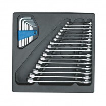 GEDORE Combination spanner set in 2/3 ES tool module (6612520), 1500 ES-7