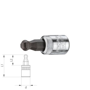 GEDORE Screwdriver socket IN 20 K, size 4 - 6 mm