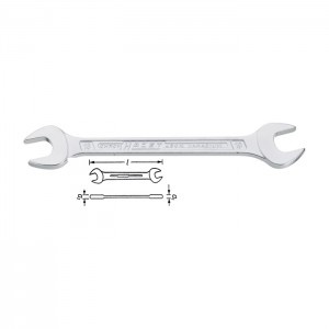 HAZET 450NA-1/2 x 9/16VKH Double open ended wrench, size 1/2 x 9/16