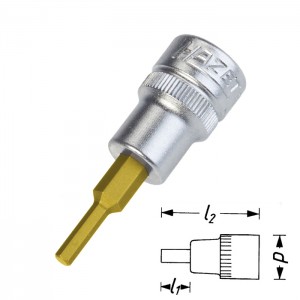 HAZET Screwdriver socket8801A, size 1/8 - 3/8"