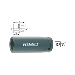 HAZET Impact 6point socket 900SLg, size 13 - 27 mm