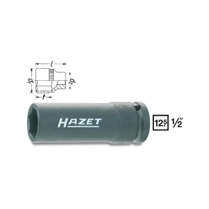HAZET Impact 6point socket 902SLg, size 17 - 19 mm