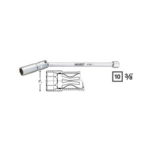 HAZET 4766-1 Spark plug wrench, 16.0 mm - 5/8