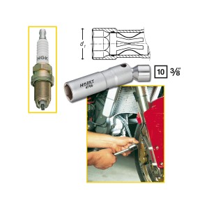 HAZET 4766 Spark plug wrench, 16.0 mm - 5/8