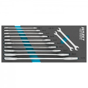 HAZET 163-519/12 Double open-end wrench set, 12pcs.