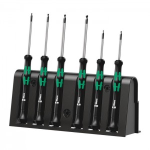 Wera 2052/6 Hexagon screwdriver set and rack for electronic applications (05118156001)