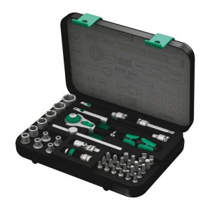Wera 8100 SA 4 Zyklop Speed Ratchet Set, 1/4" drive, imperial (05003535001)
