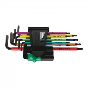 Wera 967/9 TX BO Multicolour 1 L-key set for tamper-proof TORX® screws, BlackLaser (05024335001)