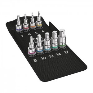 Wera 8740 C HF 1 Zyklop bit socket set with 1/2" drive, with holding function (05004201001)
