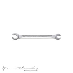 Stahlwille 41080810 Double open ring spanner OPEN-RING 24 8x10, size 8 x 10 mm