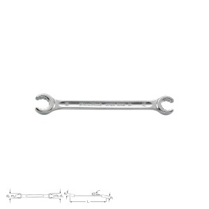 Stahlwille 41081417 Double open ring spanner OPEN-RING 24 14x17, size 14 x 17 mm