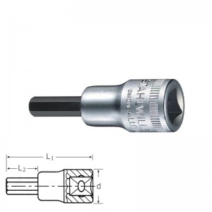 Stahlwille 02050008 Screwdriver socket INHEX 49 8, size 8 mm