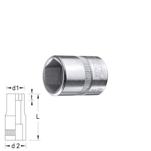 GEDORE 6point socket 20 (MM), size 4 - 14 mm