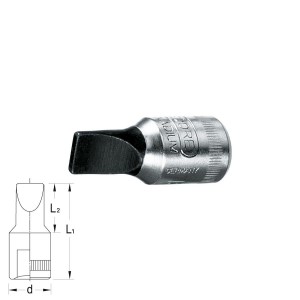 GEDORE Screwdriver socket IS 20, size 0.8x4.0 - 1.6x8.0 mm