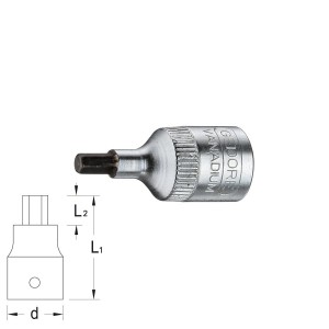 GEDORE Screwdriver socket IN 20, size 2 - 8 mm