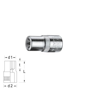 GEDORE TORX®-socket TX20, size E4 - E10