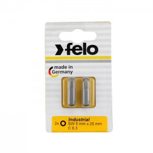Felo Bit, Industry C 6,3 x 25mm, 2 pcs on card 00002450036