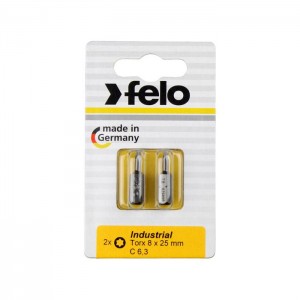 Felo Bit, Industry C 6,3 x 25mm, 2 pcs on card 00002608036