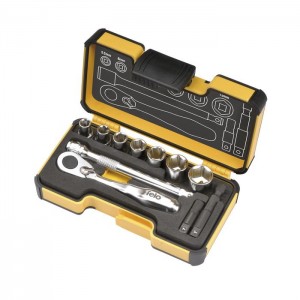 Felo 5771106 Tool set XS 11 1/4" with mini ratchet, sockets and accessories, 11-pce