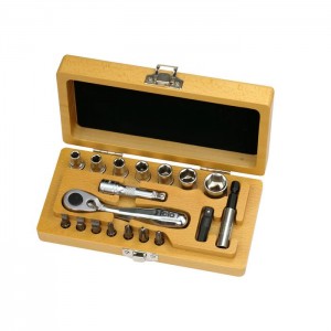Felo Tool set XS Classic 1/4" with mini ratchet, bits and sockets, 18-pce 00005771866