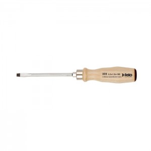 Felo Screwdriver with wooden handle, size 0.6 x 3.5 x 75 mm 00033503590