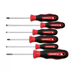 GEDORE-RED 2C-handle-screwdriver set PZ+SL 6pcs (3301271)
