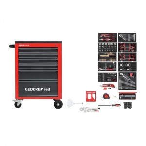 GEDORE-RED Tool set i.t.trolley MECHANIC red 166pcs (3301668)