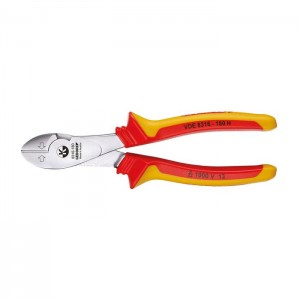 GEDORE VDE Power side cutter with VDE insulating sleeves 180 mm (1550993), VDE 8316-180 H