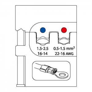 GEDORE Module insert for insulated terminals 0.5-1.5/1.5-2.5 (1830562), 8140-02