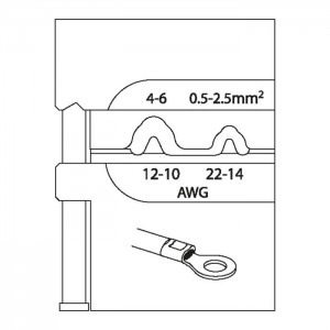 GEDORE Module insert for non-insulated terminals 0.5-2.5/4-6 (1830597), 8140-05