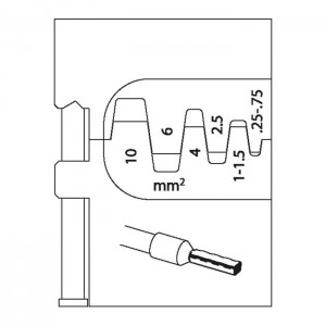 GEDORE Module insert for conductor end-sleeves 0.25-10mm (1830600), 8140-06