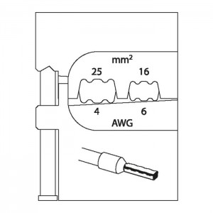GEDORE Module insert for conductor end-sleeves 16/25mm (1830619), 8140-07