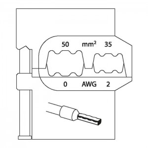 GEDORE Module insert for conductor end-sleeves 50/35mm (1830627)