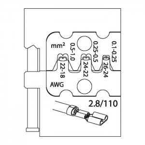 GEDORE Module insert for flat plugs 2.8 (1830635), 8140-09