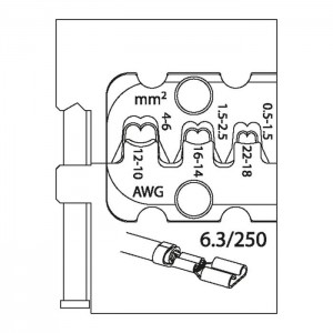 GEDORE Module insert for flat plugs 6.3 (1830651), 8140-11