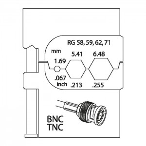 GEDORE Module insert for coax cables RG 58/59/62/71 (1830694), 8140-14