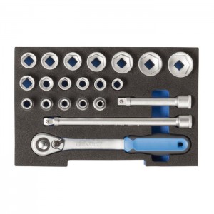 GEDORE Socket set 1/2" in 1/2 L-BOXX 136 module (2836009), 1100 CT1-19