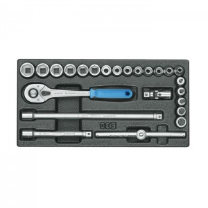 GEDORE Socket set 3/8" in 1/3 ES tool module (6626070), 1500 ES-30