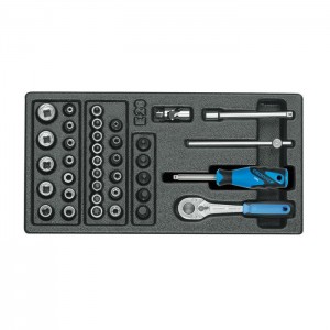 GEDORE Socket set 1/4" in 1/3 ES tool module (6626230), 1500 ES-20