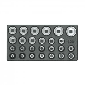 GEDORE Socket set 1/2", hexagon, in 1/3 ES tool module (6626580), 1500 ES-19