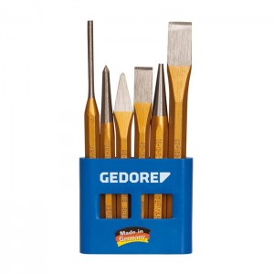 GEDORE Chisel and punch set 6 pcs in plastic holder (8725200)