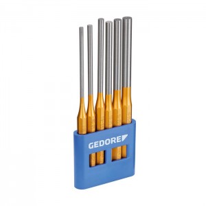 GEDORE Pin punch set, long pattern, 6 pcs in plastic holder (8866290)